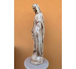 Madonna Immacolata Miracolosa Con Base Esagonale in cemento H60